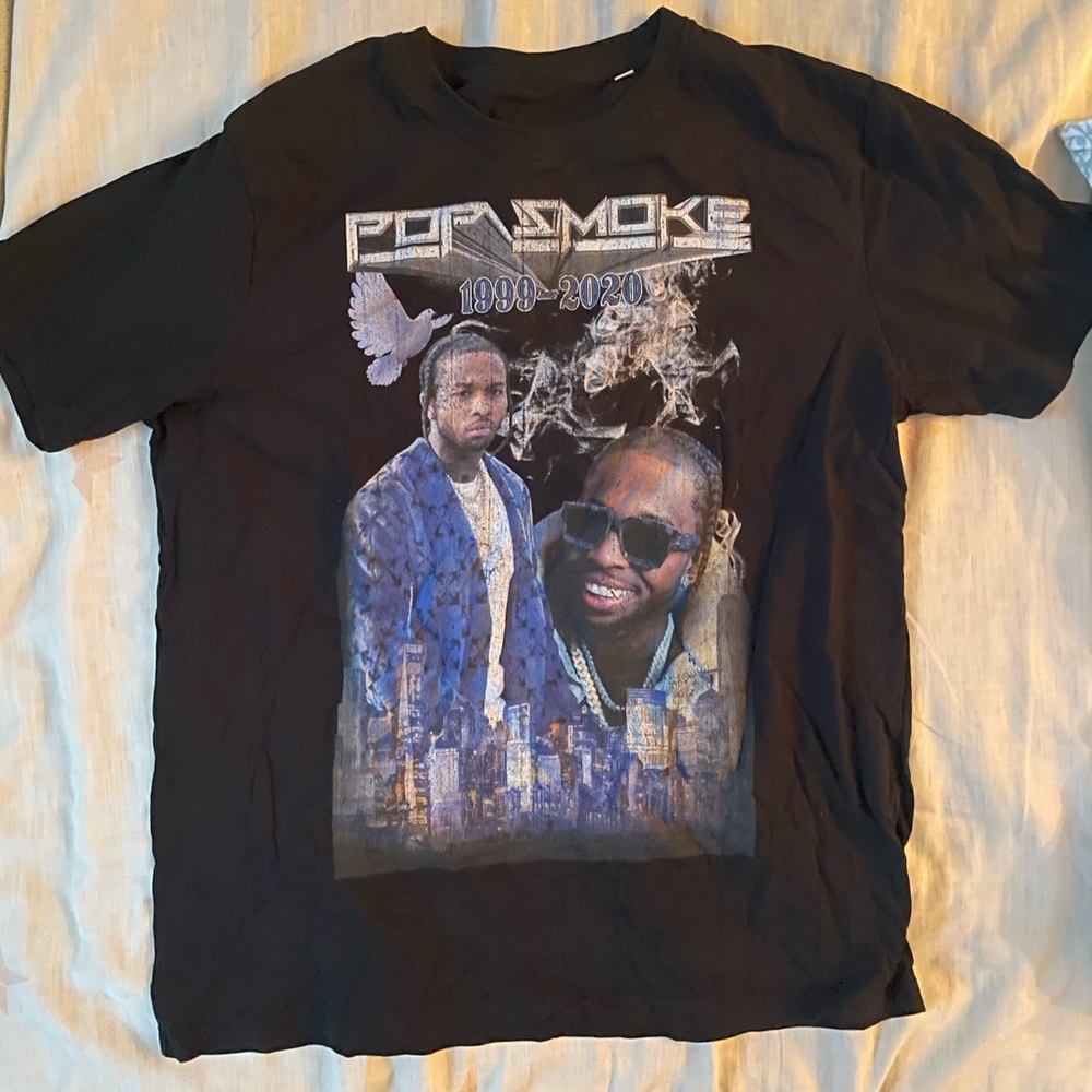 vintage graphic pop smoke tee